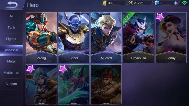 Role Assasin Mobile Legends