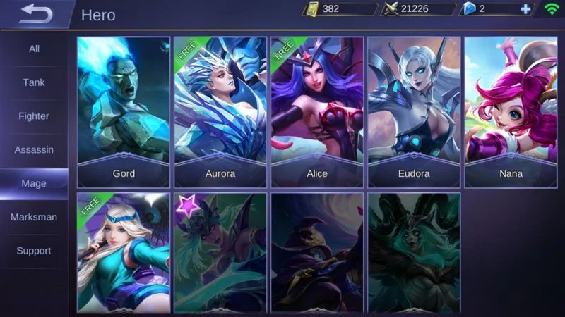 Role Mage Mobile Legends